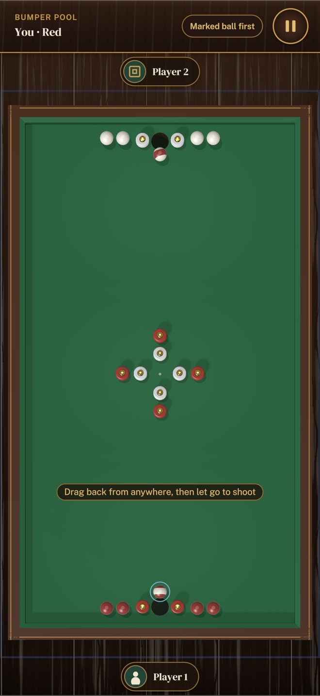 Bumper Pool in Parlorium.